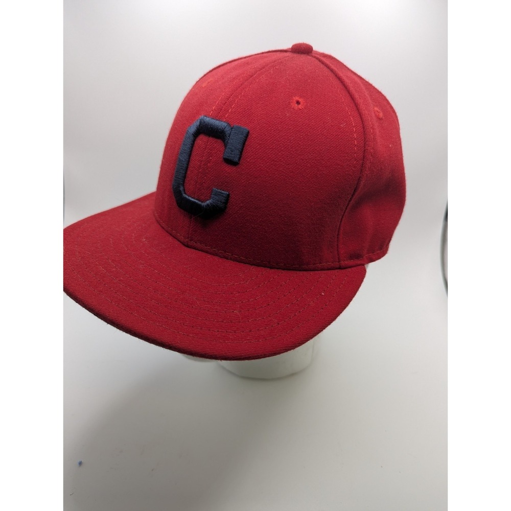 New‎ Era Cleveland Indians Guardians Hat Cap Fitted 7 3/8 Red Baseball MLB USA
